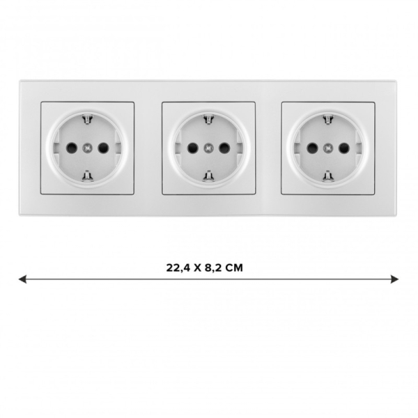 Розетка Arte Milano SET06-3-40-1x3 silver