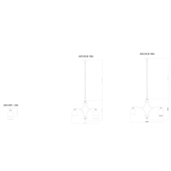 Подвесная люстра ARTE Lamp A9518LM-8BA