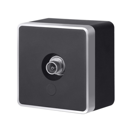 Розетка Werkel W5083034 черный с серебром