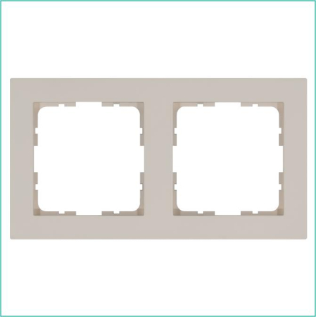 Рамка 2-м G-Classic тауп Jasmart G1002T