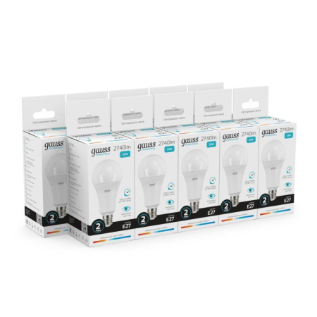 Лампа светодиодная Elementary 35Вт A67 грушевидная 4100К нейтр. бел. E27 2740лм GAUSS 70225