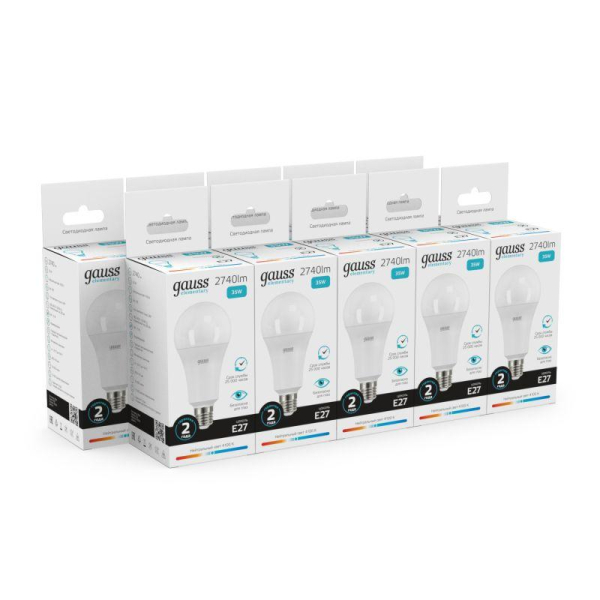 Лампа светодиодная Elementary 35Вт A67 грушевидная 4100К нейтр. бел. E27 2740лм GAUSS 70225