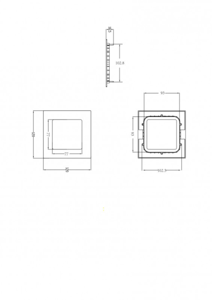 Светодиодная панель Donolux DL18452/6W White SQ Dim