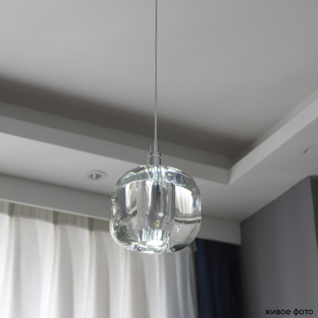 Crystal Lux Светильник подвесной Crystal Lux BOX SP1 CHROME/TRANSPARENT