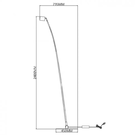 Торшер iLedex 3082F-1 BK