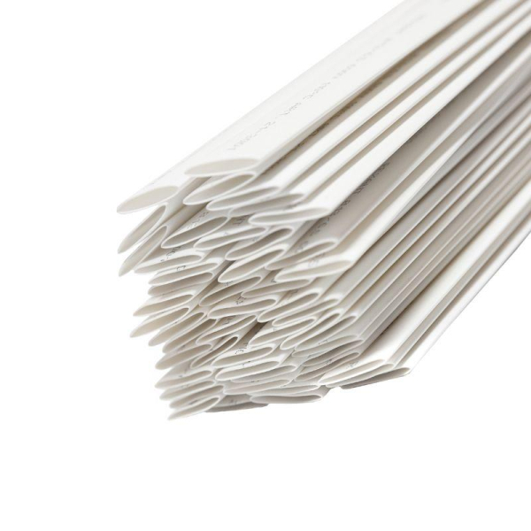 Трубка термоусаживаемая ТУТ нг 13,0/6,5мм, белая, упаковка 50 шт. по 1м REXANT