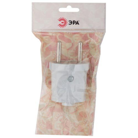 Вилка без заземл. прямая 10А бел. Vx1-W ЭРА Б0039671