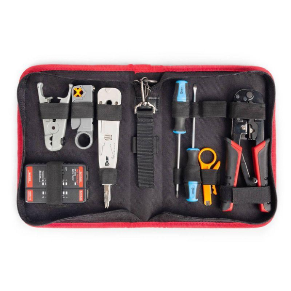 Набор для работ с сетевым кабелем LAN-8 ПРОФИ КВТ 90348