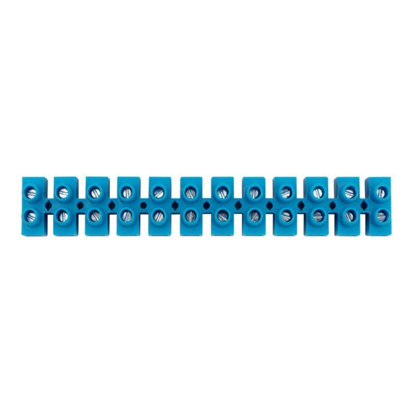 Клеммная винтовая колодка KВ-10 4-10, ток 10 A, полипропилен синий REXANT (10 шт./уп.)