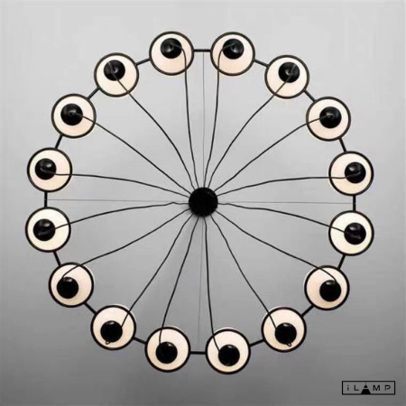 Подвесная люстра iLamp 10346P/16 BK-WH