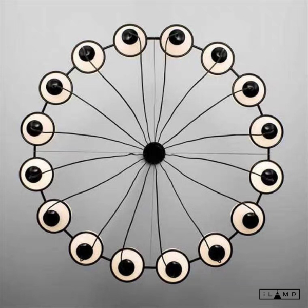 Подвесная люстра iLamp 10346P/16 BK-WH