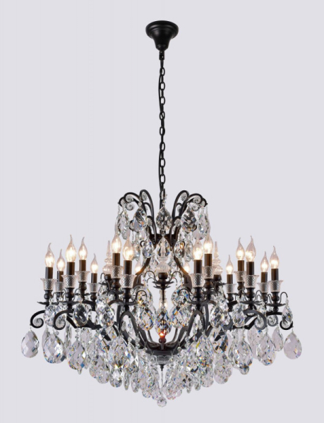 Подвесная люстра Crystal Lux MAGNIFICO SP19 BLACK/TRANSPARENT