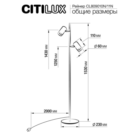 Торшер Citilux CL809011N