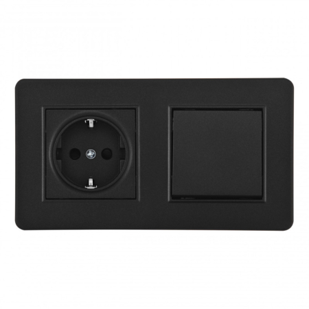 Розетка Arte Milano SET16-2-40-1-30-1 black