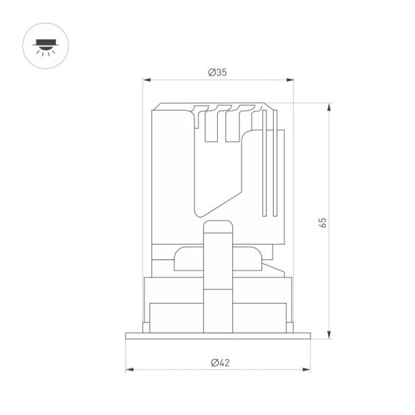 Встраиваемый светильник Arlight 059101