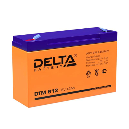 Аккумулятор UPS 6В 12А.ч Delta DTM 612