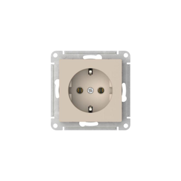 Розетка AtlasDesign 16А с заземл. быстрозажим. клем. механизм песочн. SE ATN001243S