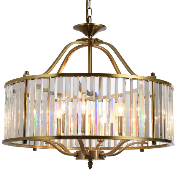 Подвесная люстра Natali Kovaltseva PLAZA 81408/6C BRASS