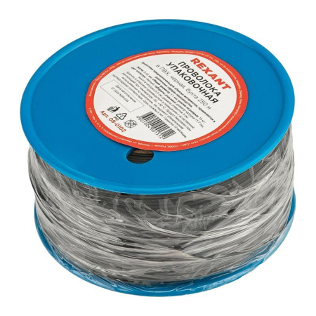 Проволока упаковочная в ПВХ, черная, бухта 250м REXANT