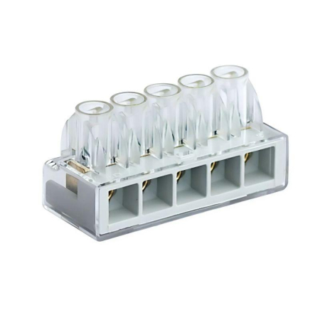 Клемма 5х(6-16мм)х1пол. винт. п/п DKC B165