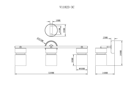 Спот Moderli V11823-3C