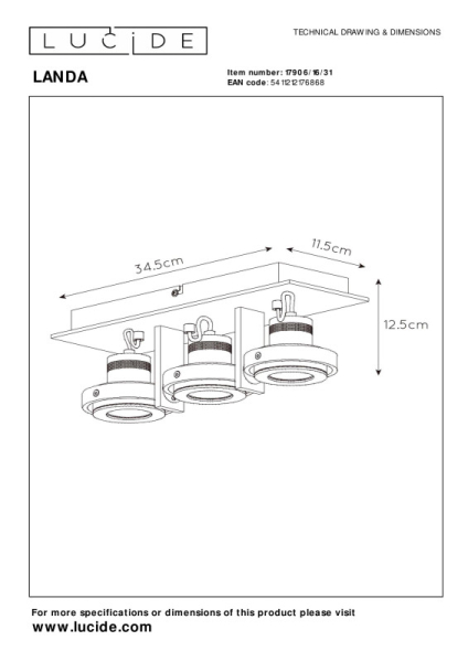 Спот LUCIDE 17906/16/31