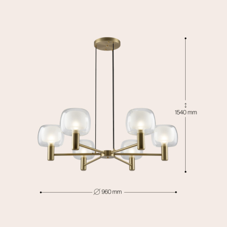 Люстра на штанге Maytoni MOD411PL-06G