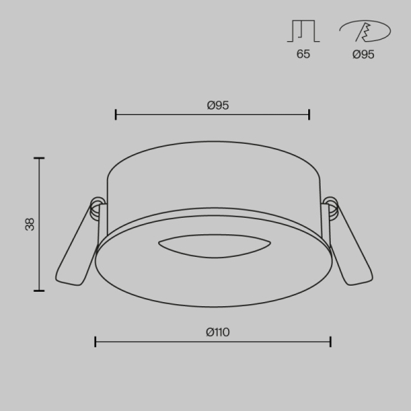 Влагозащищенный светильник Maytoni Technical DL027-GX53-MG