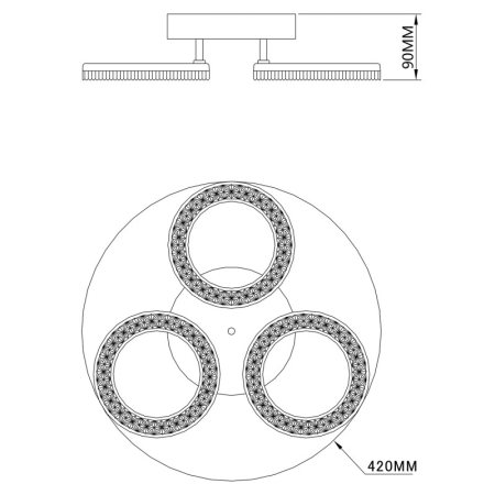 Накладная люстра Escada 10281/3LED