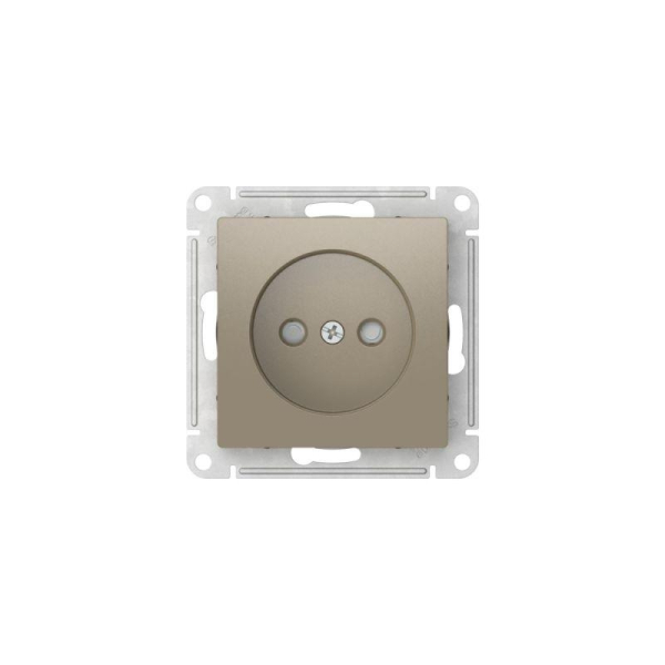 Розетка AtlasDesign 16А без заземл. защ. шторки быстрозажим. клем. механизм шампань SE ATN000549S