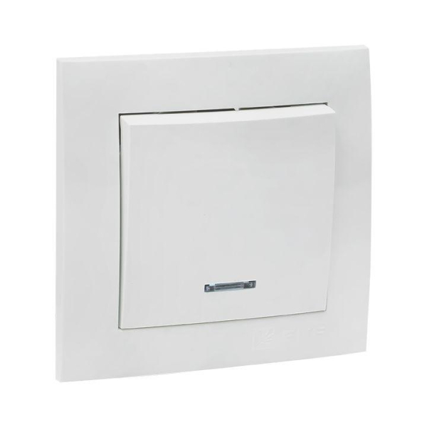 Выключатель 1-кл. СП Валенсия 10А IP20 с индикатором бел. PROxima EKF EWV10-121-10