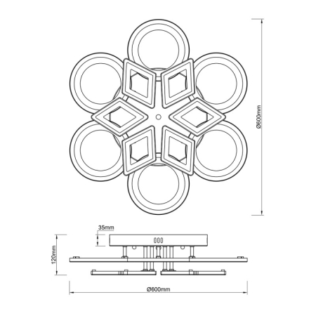 Накладная люстра Escada 10248/12LED
