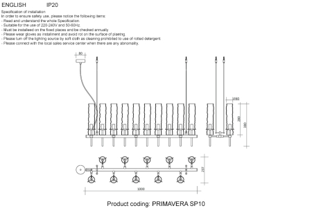 Crystal Lux Люстра Crystal Lux PRIMAVERA SP10 GOLD