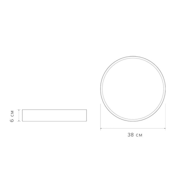 Светильник светодиодный декоративный PPB Scandic-R 36Вт 4000К IP20 настенно-потолочный бытовой GR JazzWay 5036888