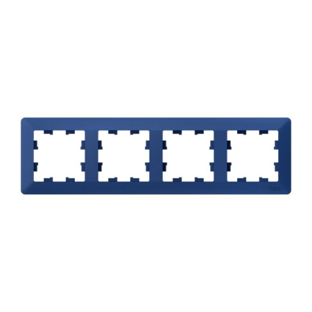 Рамка 4-м AtlasDesign Air аквамарин/дым. черн. SE ATN221104