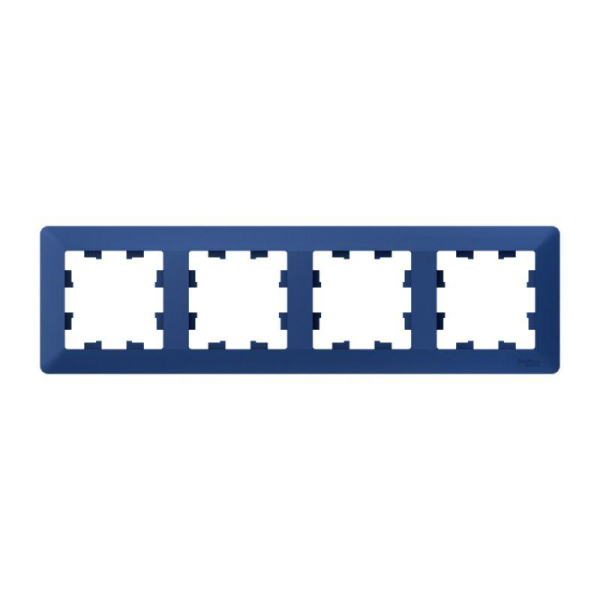 Рамка 4-м AtlasDesign Air аквамарин/дым. черн. SE ATN221104