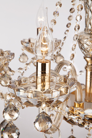 Подвесная люстра Eurosvet 10052/6 золото/тонированный хрусталь Strotskis