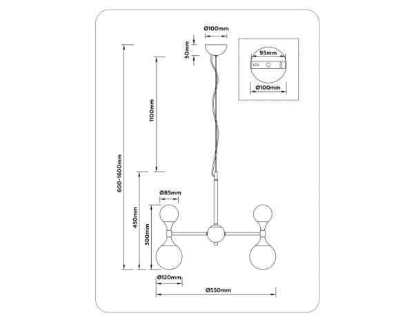Подвесная люстра Ambrella Light LH51050