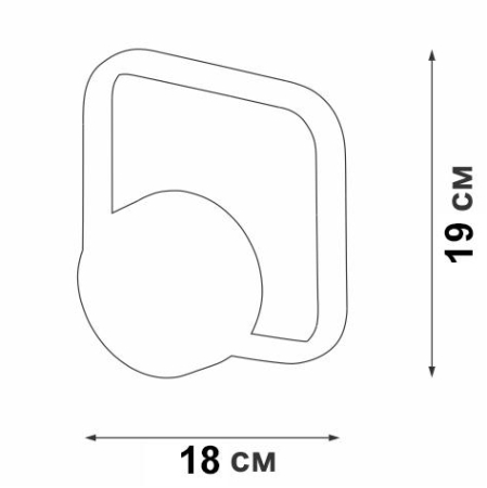 Светильник светодиодный LED 14Вт 3000К Vitaluce V04612-03/1A