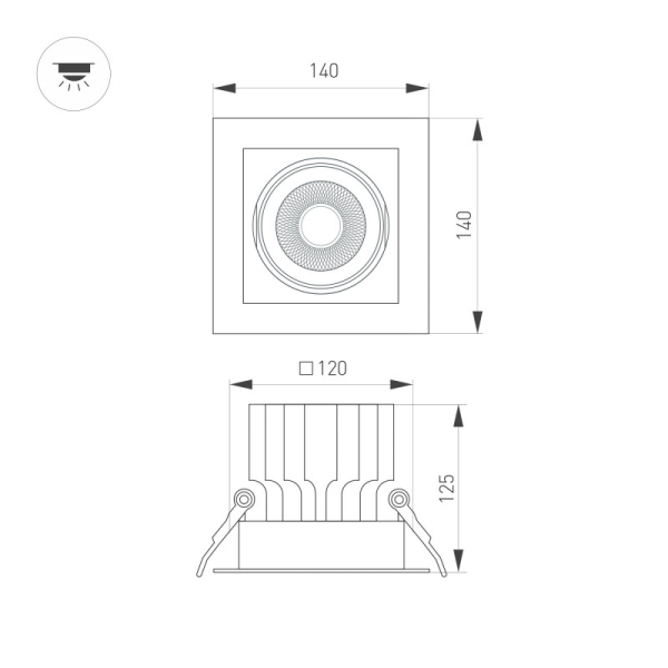 Встраиваемый светильник Arlight 057921