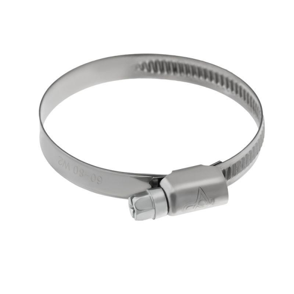 Хомут червячный 60-80/12-0,8мм, нержавеющая сталь W2, (25 шт/уп) REXANT