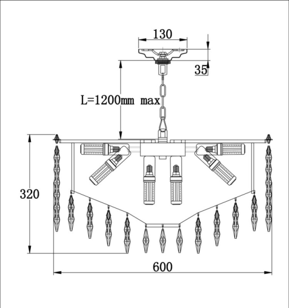 Подвесная люстра Fluorite FL1191-14P