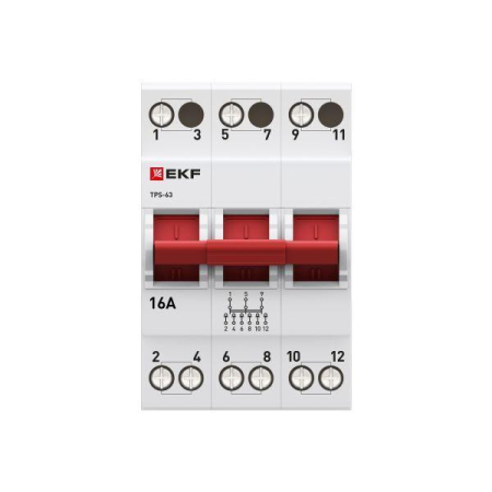 Переключатель трехпозиционный ТПС-63 3P 16А PROxima EKF TPS316