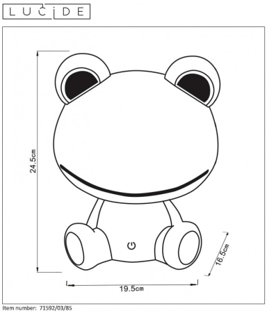 Детская настольная лампа LUCIDE 71592/03/85
