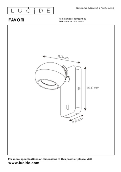 Бра LUCIDE 09932/11/30