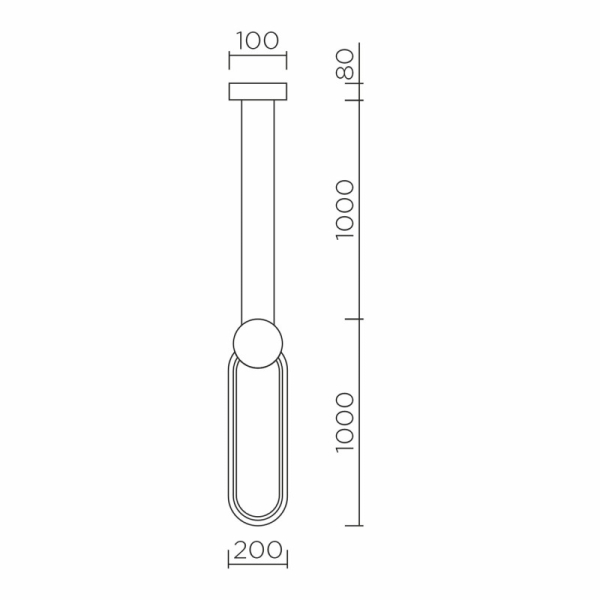Подвесной светильник LED4U 8576 BK