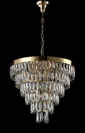 Каскадная люстра Crystal Lux ABIGAIL SP-PL15 D620 GOLD/TRANSPARENT