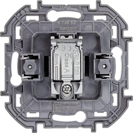 Розетка телевизионная TV Inspiria 2дБ 0-2400мГц с топологией "звезда" механизм антрацит IEK 673853