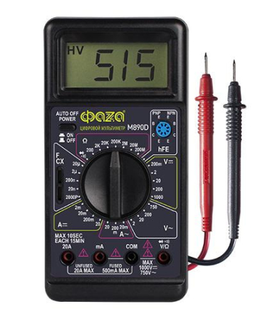 Мультиметр цифровой M890D ФАZА 5008830