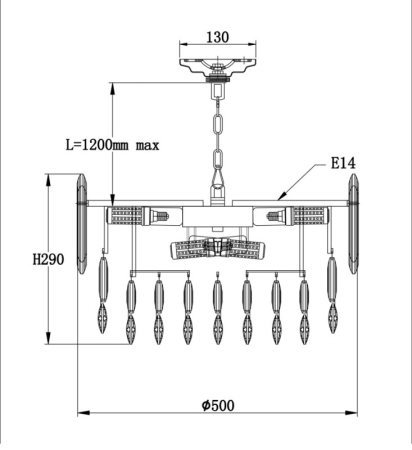 Подвесная люстра Fluorite FL1064-10P